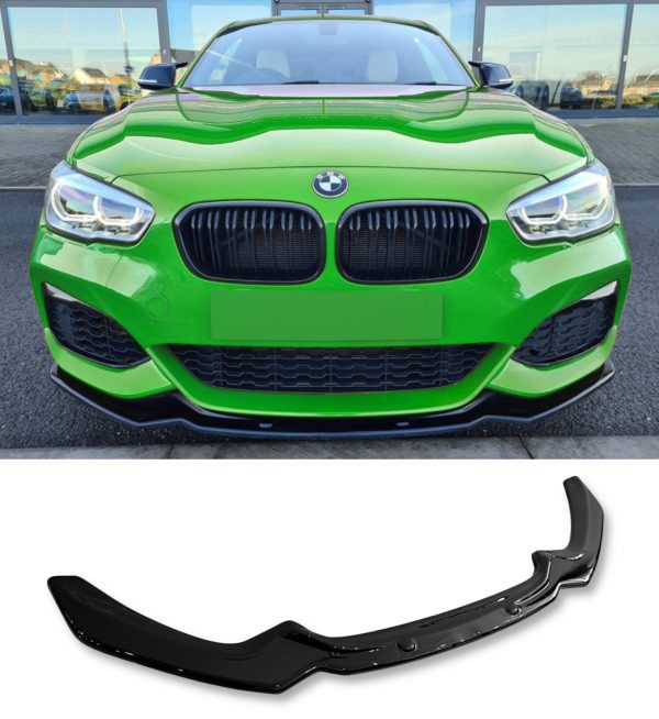 FRONT LIP SPLITTER GLOSS BLACK FOR BMW 1 SERIES F20 F21 LCI 2015-2019 - Image 3