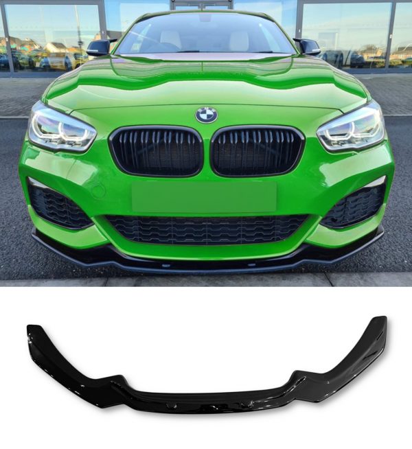FRONT LIP SPLITTER GLOSS BLACK FOR BMW 1 SERIES F20 F21 LCI 2015-2019