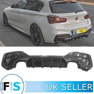 BMW 1 SERIES F20 F21 REAR DIFFUSER 2015+ FACELIFT LCI 135/140 LOOK GLOSS BLACK