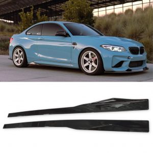BMW 2 SERIES F87 M2 F22 F23 SIDE SKIRTS EXTENSION BLADES GLOSS BLACK 2016+