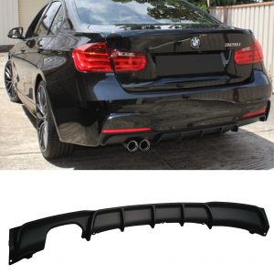 REAR DIFFUSER M PERFORMANCE STYLE MATTE BLACK FOR BMW 3 SERIES F30 F31 M SPORT 12-18