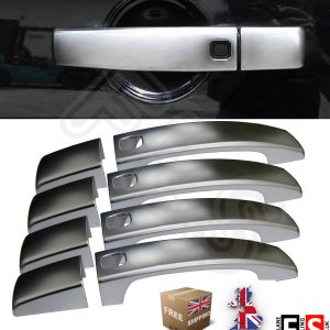 RANGE ROVER SPORT DOOR HANDLE COVERS 8PCs KEYLESS BRUSHED FINISHED HANDLE COVER