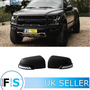 FORD RANGER DOOR WING MIRROR COVER CAP W LED SIGNAL