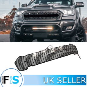 FORD RANGER T7 WILDTRACK 2015-2019 MATTE BLACK FRONT GRILLE LED