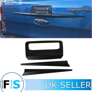 FORD RANGER T6 T7 T8 TAILGATE REAR BOOT DOOR HANDLE COVER SURROUND BLACK