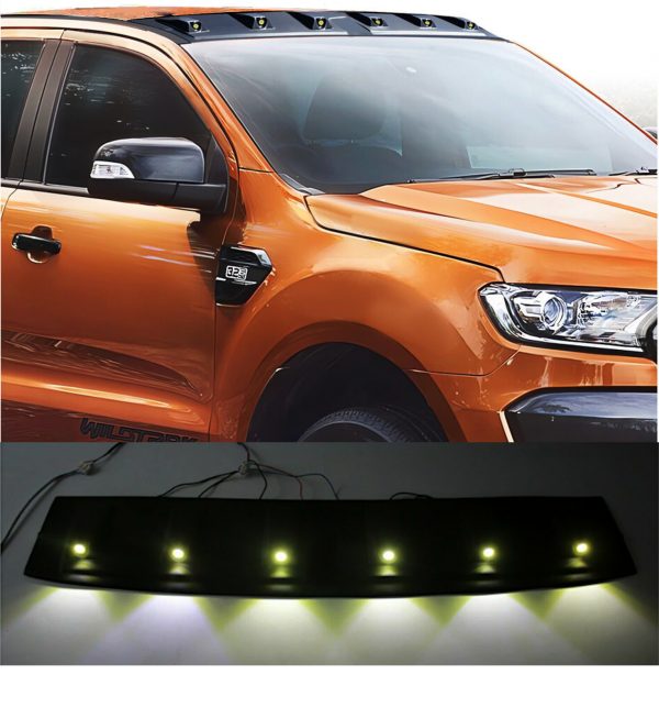ROOF LED LIGHT BAR KIT MATTE BLACK FOR FORD RANGER T6 T7 T8 2012-2022 - Image 2