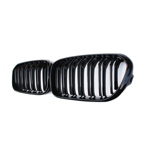 FRONT KIDNEY GRILLE GLOSS BLACK FOR BMW 1 SERIES F20 F21 PRE-FACELIFT 2012-2014 - Image 3