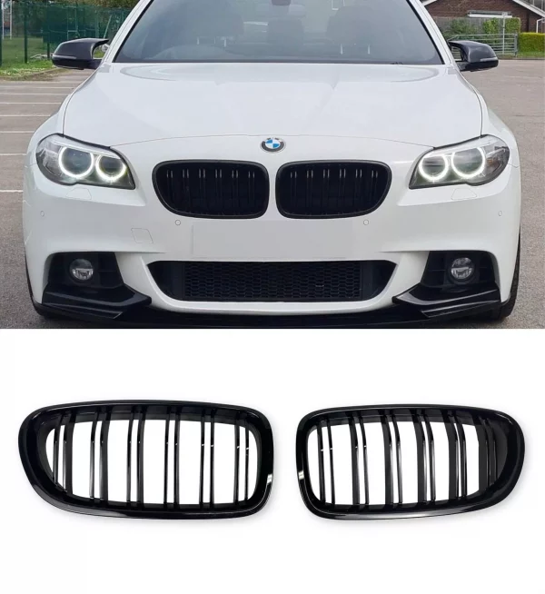 BMW 5 SERIES F10 F11 FRONT KIDNEY GRILLE GLOSS BLACK 2010-2017 GRILLES