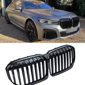 BMW 7 SERIES G11 G12 LCI SINGLE SLAT FRONT KIDNEY GRILLE GRILLES GLOSS BLACK 2019+