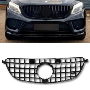 FRONT GRILLE PANAMERICANA GT STYLE GLOSS BLACK FOR MERCEDES GLE63 AMG W166 X292