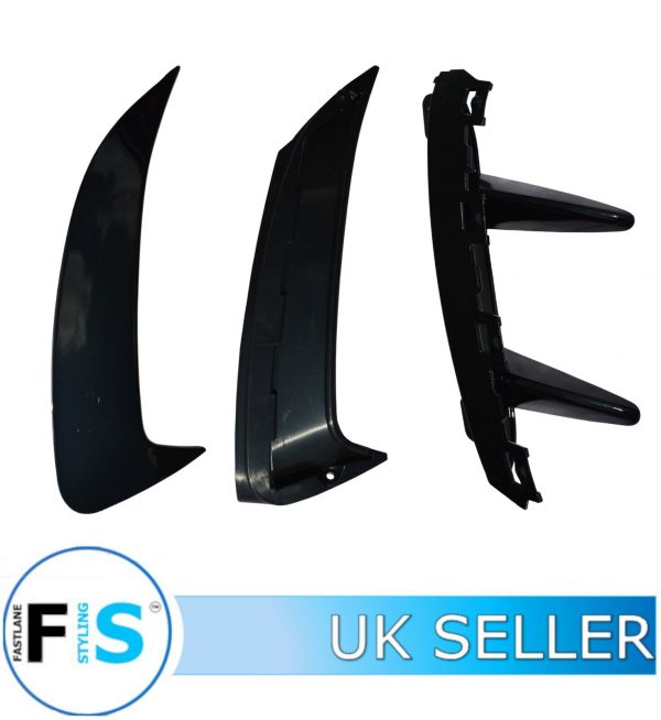 MERCEDES A CLASS W177 AMG STYLE REAR BUMPER AERO KIT FINS GLOSS BLACK 2018+ - Image 2
