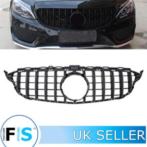 MERCEDES C CLASS W205 C205 GRILLE PANAMERICANA GT GLOSS BLACK 2019+ FACELIFT