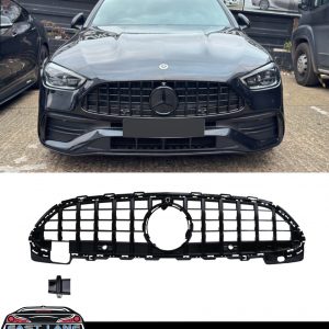 MERCEDES C CLASS W206 S206 AMG PANAMERICANA GT STYLE GRILLE GLOSS BLACK 2021+