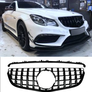FRONT GRILLE GT STYLE GLOSS BLACK FOR MERCEDES E CLASS A207 C207 2014-2016