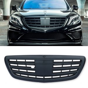 MERCEDES S CLASS W222 SALOON GRILLE WITH NIGHT VISION SLOT MATTE BLACK 2014-2020