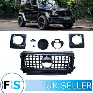 MERCEDES G CLASS W463A GT STYLE GRILLE & HEAD LIGHT COVER