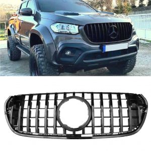 FRONT GRILLE GT STYLE GLOSS BLACK FOR MERCEDES X CLASS W470 PICK UP TRUCK 2018+