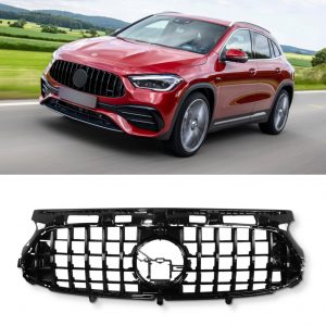 MERCEDES GLA H247 FRONT GRILLE PANAMERICANA GT STYLE GLOSS BLACK AMG 2020+