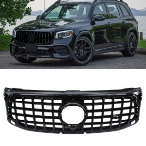 FRONT GRILLE PANAMERICANA GT STYLE GLOSS BLACK FOR MERCEDES GLB X247 PRE-FACELIFT 2019-2024