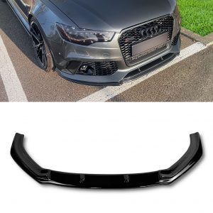 FRONT LIP SPLITTER GLOSS BLACK FOR AUDI A3 S3 8V 2017-2020 FACELIFT OEM FIT