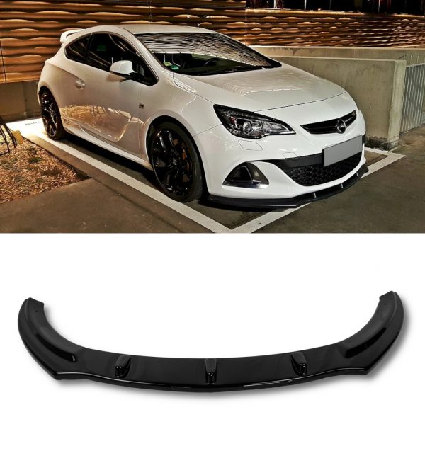 FRONT SPLITTER GLOSS BLACK FOR VAUXHALL OPEL ASTRA J MK4 VXR OPC 2009-2015 - Image 2