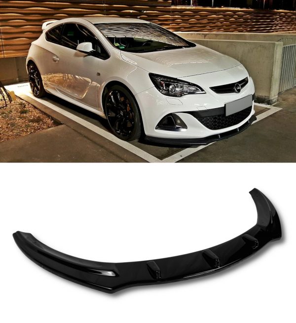 FRONT SPLITTER GLOSS BLACK FOR VAUXHALL OPEL ASTRA J MK4 VXR OPC 2009-2015 - Image 3