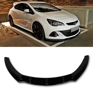 FRONT SPLITTER GLOSS BLACK FOR VAUXHALL OPEL ASTRA J MK4 VXR OPC 2009-2015
