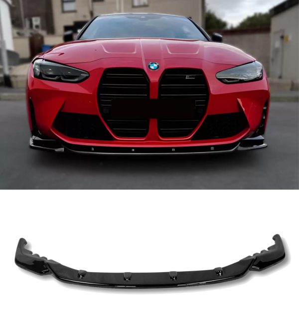 FRONT LIP SPLITTER GLOSS BLACK FOR BMW G80 G81 M3 G82 G83 M4 2021+ - Image 4