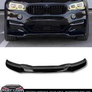 FRONT LIP SPLITTER LOWER SPOILER GLOSS BLACK FOR BMW X6 F16 2014-2019