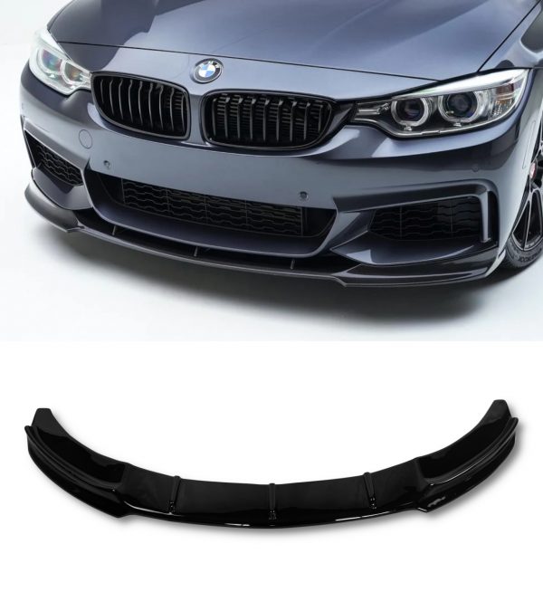 FRONT SPLITTER LIP SPOILER GLOSS BLACK FOR BMW 4 SERIES F32 F33 F36 2013-2020 - Image 2
