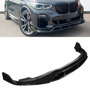 FRONT LIP SPLITTER 2PC M PERFORMANCE STYLE GLOSS BLACK FOR BMW X5 G05 2019+