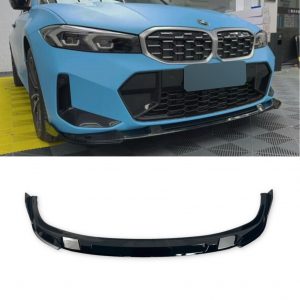 FRONT SPLITTER LIP 3D STYLE GLOSS BLACK FOR BMW 3 SERIES G20 G21 LCI 2021+
