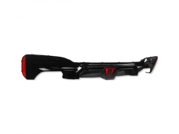 REAR DIFFUSER WITH LED LIGHT GLOSS BLACK CS STYLE FOR BMW 5 SERIES G30 M-SPORT - Image 5
