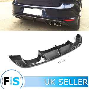 VW GOLF MK7 R R-LINE REAR BUMPER DIFFUSER CARBON FIBRE