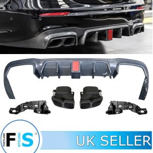 REAR DIFFUSER WITH TIPS CARBON FIBRE FOR MERCEDES E CLASS W213 E63 E43 AMG