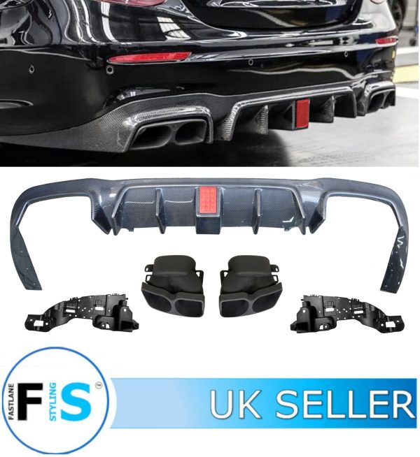 REAR DIFFUSER WITH TIPS CARBON FIBRE FOR MERCEDES E CLASS W213 E63 E43 AMG