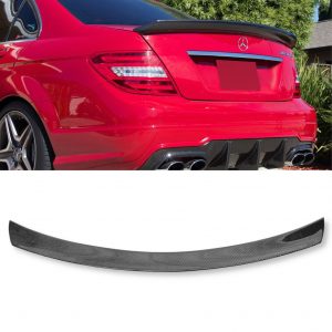 REAR SPOILER AMG LOOK CARBON FIBRE FOR MERCEDES C CLASS W204 SALOON 2008-2014