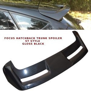 FORD FOCUS HATCHBACK REAR ROOF BOOT LIP SPOILER ST STYLE 12-13 GLOSS BLACK
