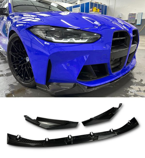 FRONT LIP SPLITTER 3PC CARBON FIBRE FOR BMW G80 G81 M3 G82 G83 M4 2021+ - Image 3