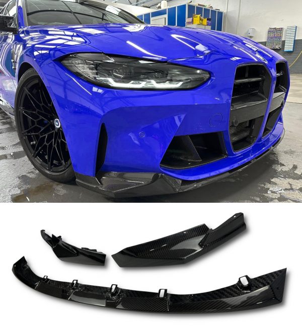 FRONT LIP SPLITTER 3PC CARBON FIBRE FOR BMW G80 G81 M3 G82 G83 M4 2021+ - Image 4