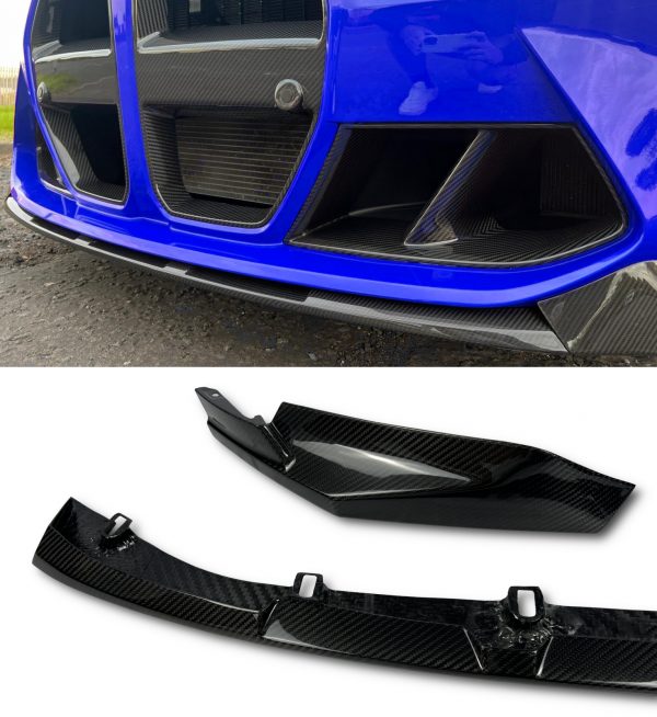 FRONT LIP SPLITTER 3PC CARBON FIBRE FOR BMW G80 G81 M3 G82 G83 M4 2021+ - Image 5