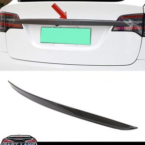 REAR BUMPER BOOT TRUNK LID TRIM COVER CARBON FIBRE FOR TESLA MODEL X 2016+
