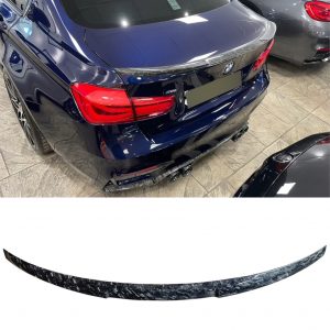 REAR BOOT LIP SPOILER V STYLE FORGED CARBON FIBRE FOR BMW F82 M4 2014-2020
