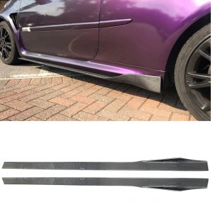 SIDE SKIRT EXTENSION BLADES SPLITTER SPOILER REAL CARBON FIBRE UNIVERSAL 215CM