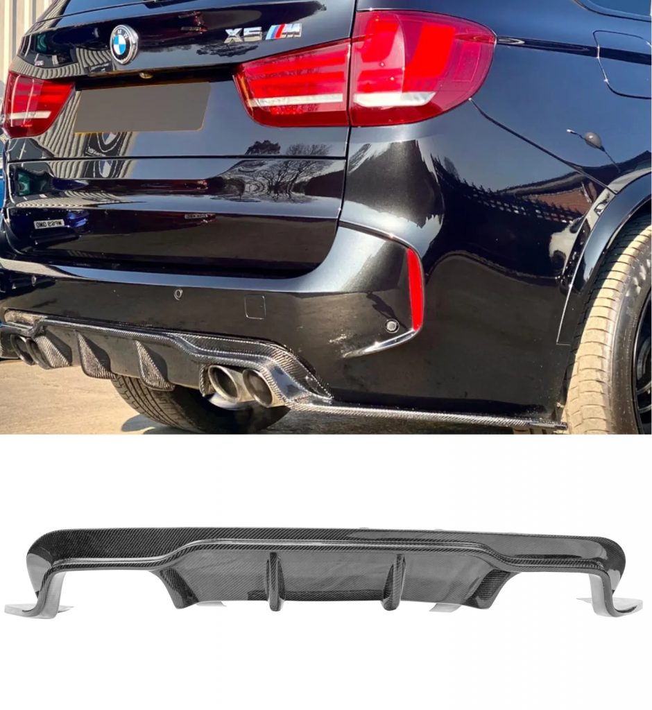 REAR DIFFUSER REAL CARBON FIBRE 3D DESIGN FOR BMW X5M F85 X6M F86 2016 ...