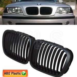 BMW E46 4 DOOR PRE-FACELIFT 98-01 3 SERIES BLACK KIDNEY GRILLE SALOON COMPACT