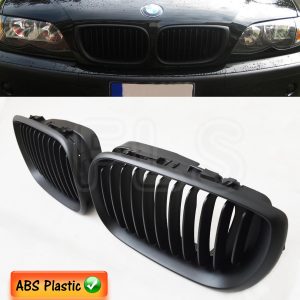 BMW E46 3 SERIES 2002 - 2005 4DOOR FACELIFT FRONT KIDNEY GRILLE - MATTE BLACK