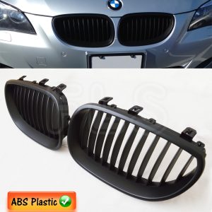 BMW E60 E61 5 SERIES 2004-2010 FRONT KIDNEY GRILLE-GRILL MATTE BLACK 100% FIT