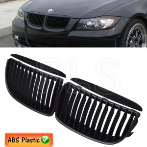 BMW E90 E91 3 SERIES 2005-2008 KIDNEY GRILLE-MATTE BLACK BODY KIT BUMPER 100% FIT