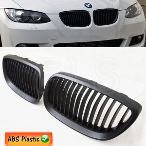 BMW E92 E93 3 SERIES 05-09 KIDNEY GRILLE - MATTE BLACK COUPE CONVERTIBLE AND M3
